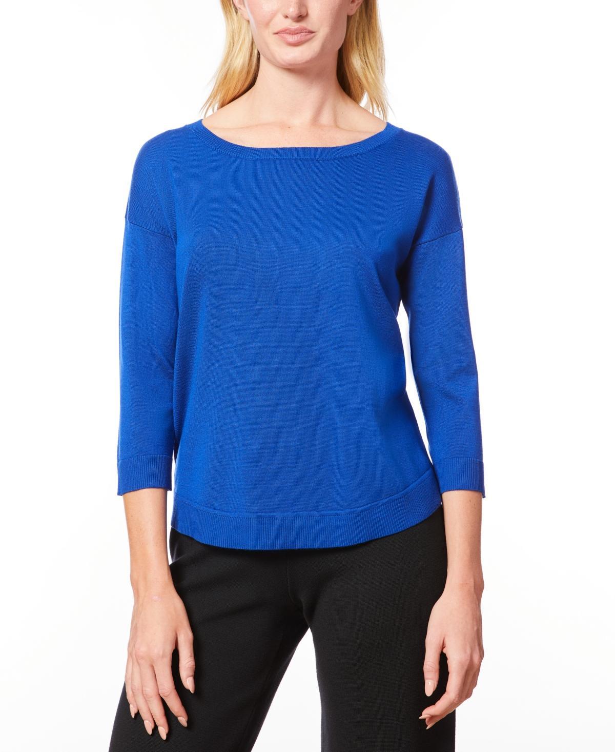 Melissa Paige Womens Boat-Neck Button-Back Sweater Product Image