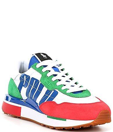 Polo Ralph Lauren Mens Bold Colorblock Suede Train 89 Sneakers Product Image