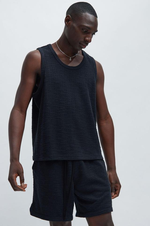 Jordan Textured Tank Top - Black Product Image