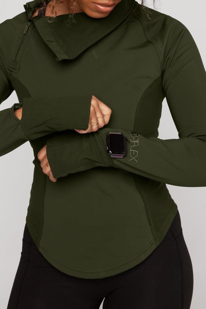 Chasing Pavements Mockneck Pullover - Evergreen Product Image