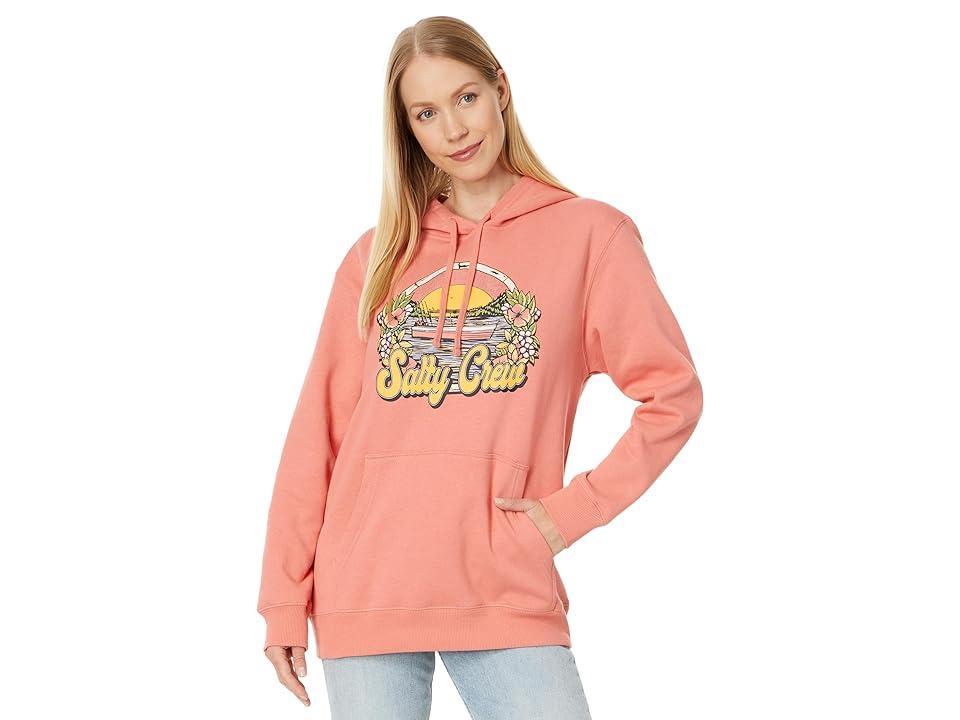 Salty Crew On Vacation Pullover Hoodie (Blush) Women's Clothing Product Image