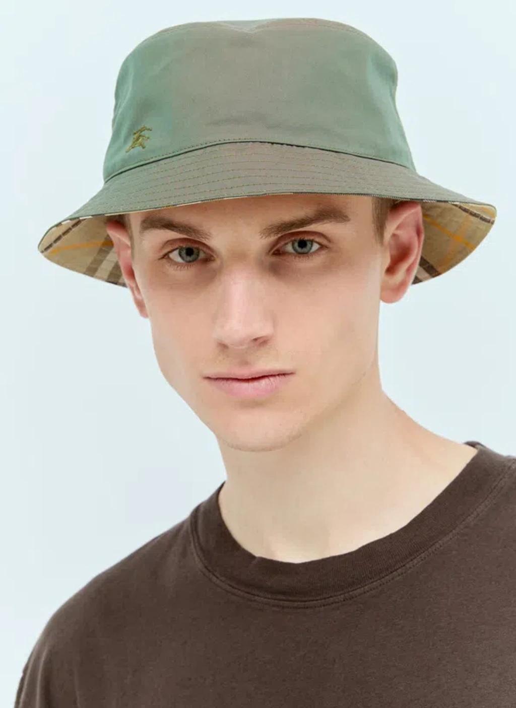 BURBERRY Reversible Bucket Hat In Green Product Image