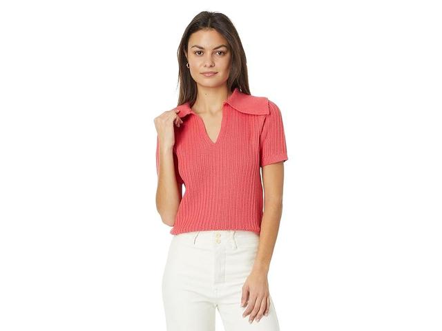 en saison Mirabel Knit Top (Coral ) Women's Sweater Product Image