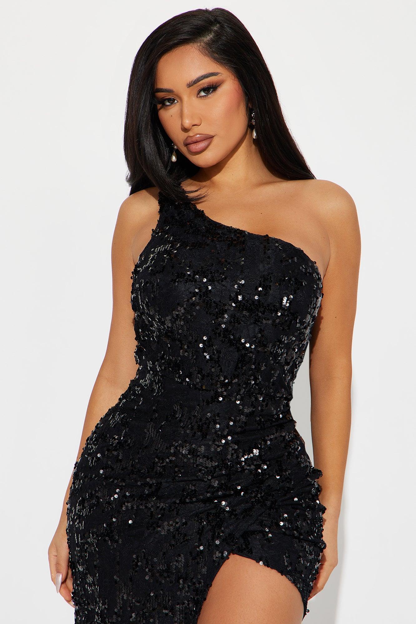 Charlotte Sequin Gown - Black Product Image