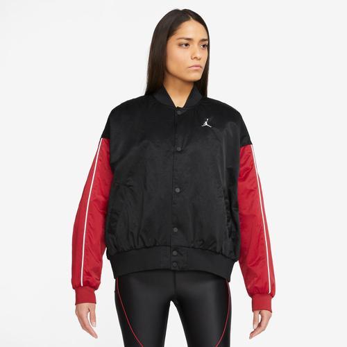 Jordan Womens Flight Renegade Jacket - Black/Gym Red Product Image