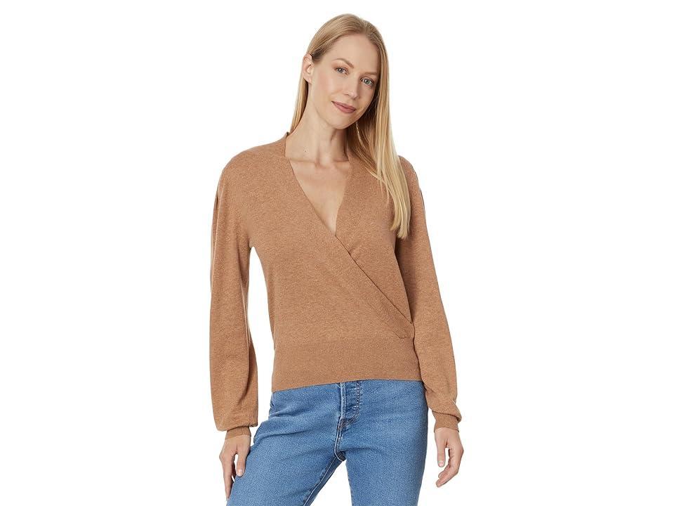 Lilla P Long Sleeve Surplice Sweater (Bourbon) Women's Sweater product image