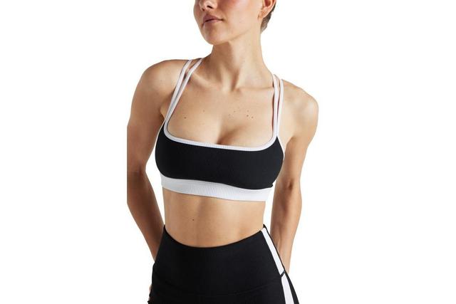 Electric Yoga Womens Color Block Rib Bra - Sachet pink Product Image