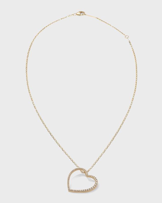 Lana Graduating Diamond Heart Pendant Necklace Product Image