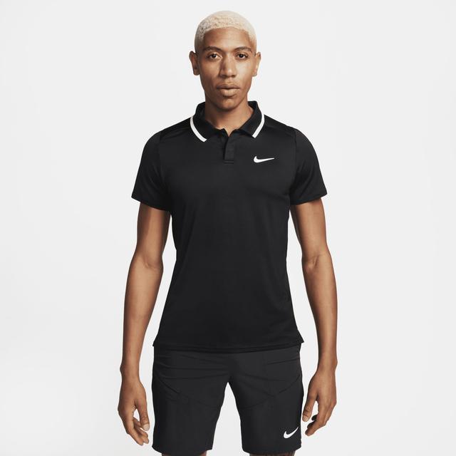 NikeCourt Mens Advantage Dri-fit Colorblocked Tennis Polo Shirt - Bicoastal/black Product Image