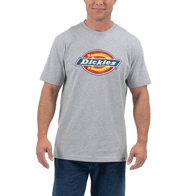 Mens Dickies Tri-Color Logo Graphic Tee Grey Product Image