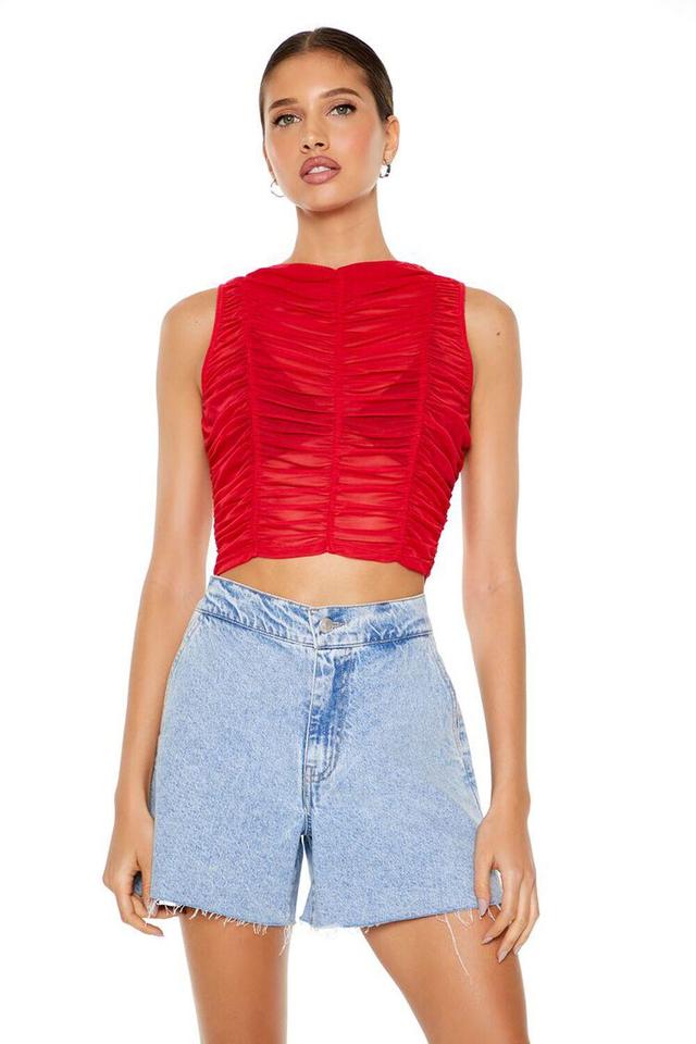 Sheer Mesh Crop Top | Forever 21 Product Image