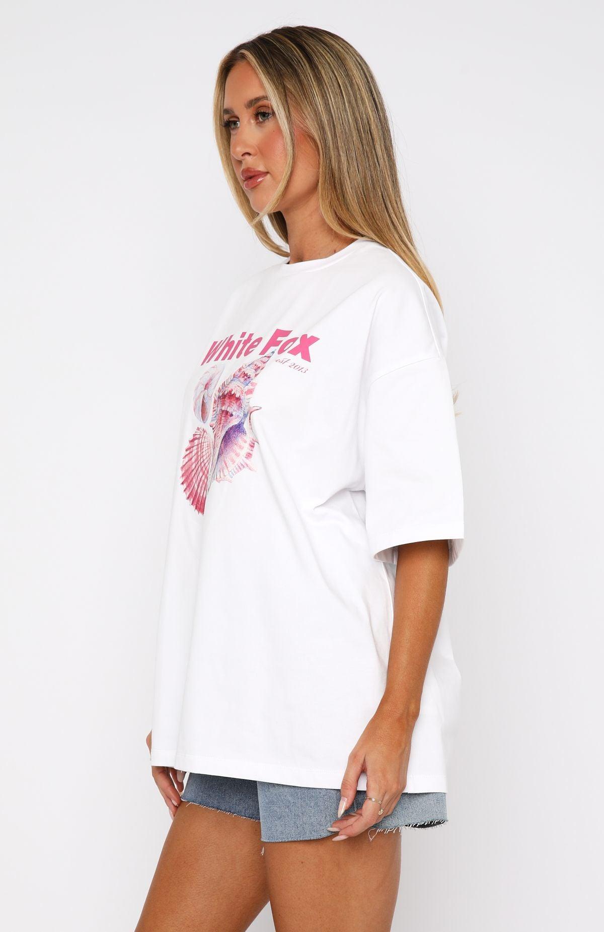 Hear The Ocean Oversized Tee White Product Image