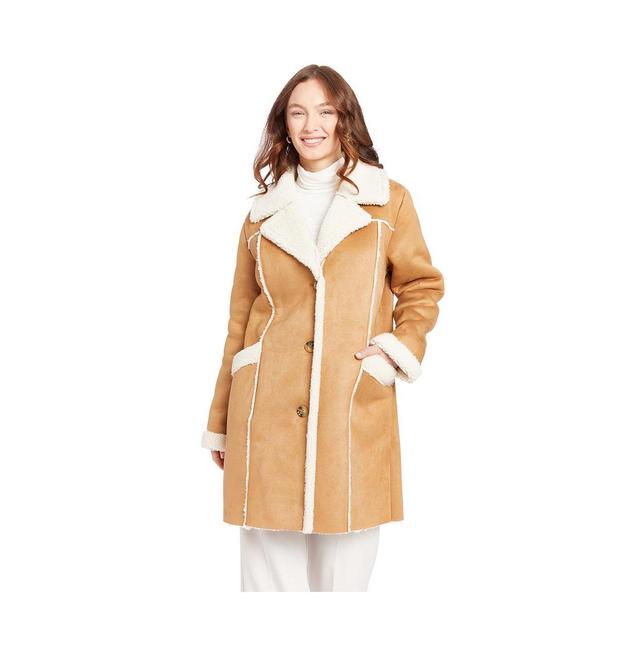 Frye Womens Stacy Faux Shearling Coat Product Image