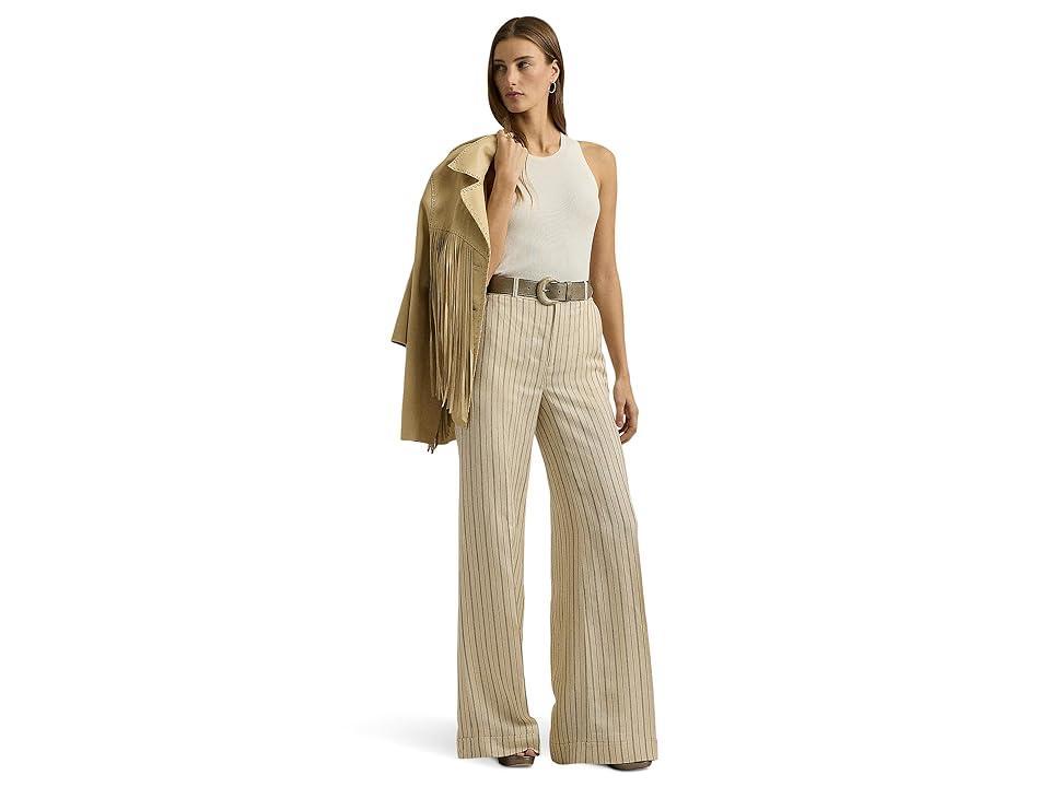 LAUREN Ralph Lauren Rib-Knit Sleeveless Sweater (Mascarpone Cream) Women's Clothing Product Image