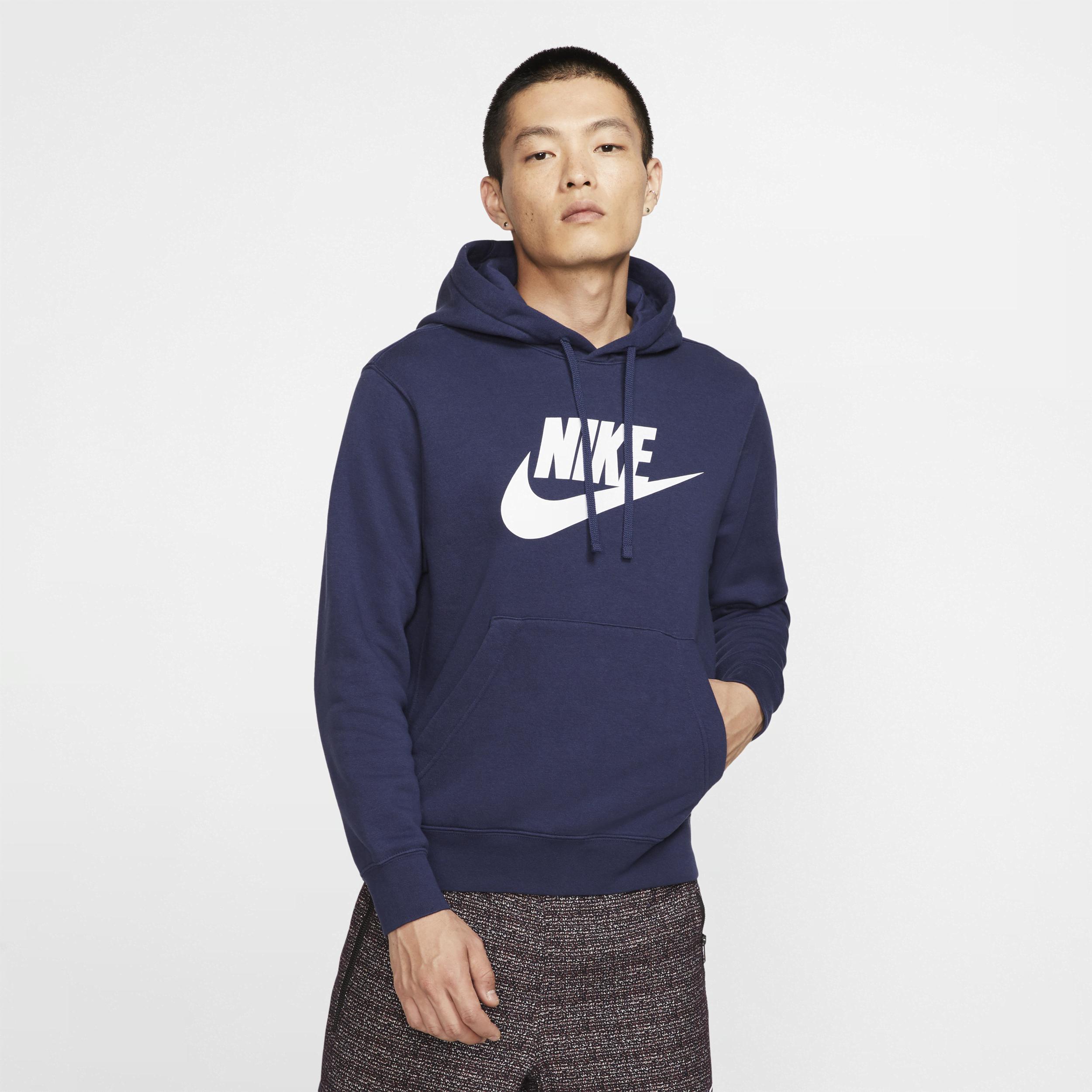 Nike Club logo hoodie in navy Product Image