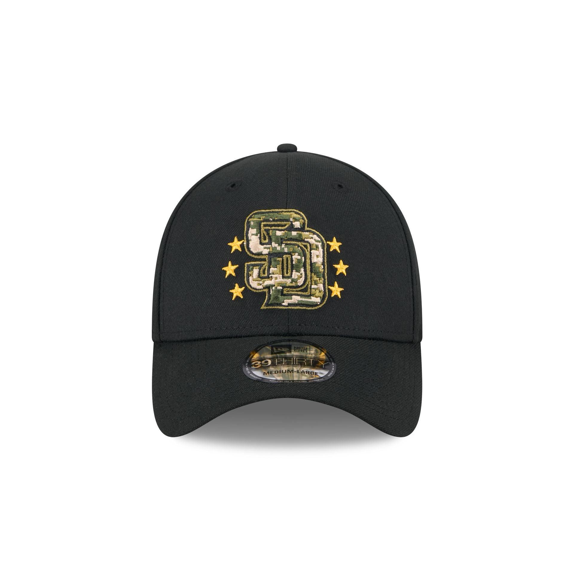 San Diego Padres Armed Forces Day 2024 39THIRTY Stretch Fit Hat Male Product Image