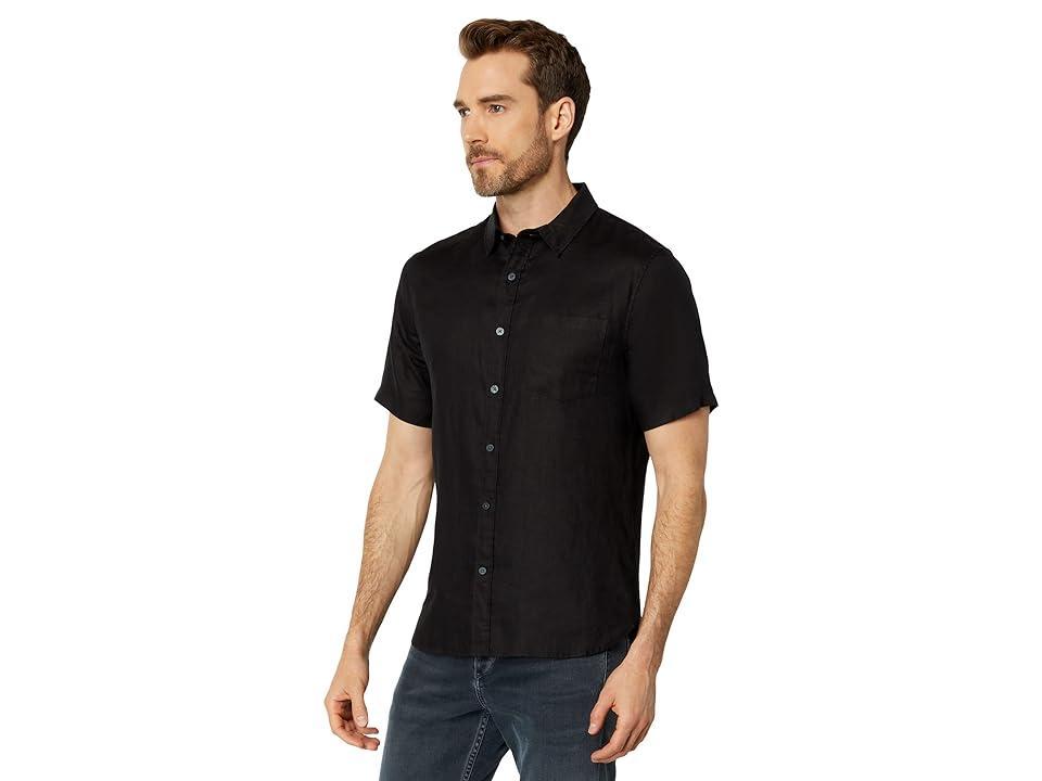 Vince Classic Fit Short Sleeve Linen Shirt Product Image