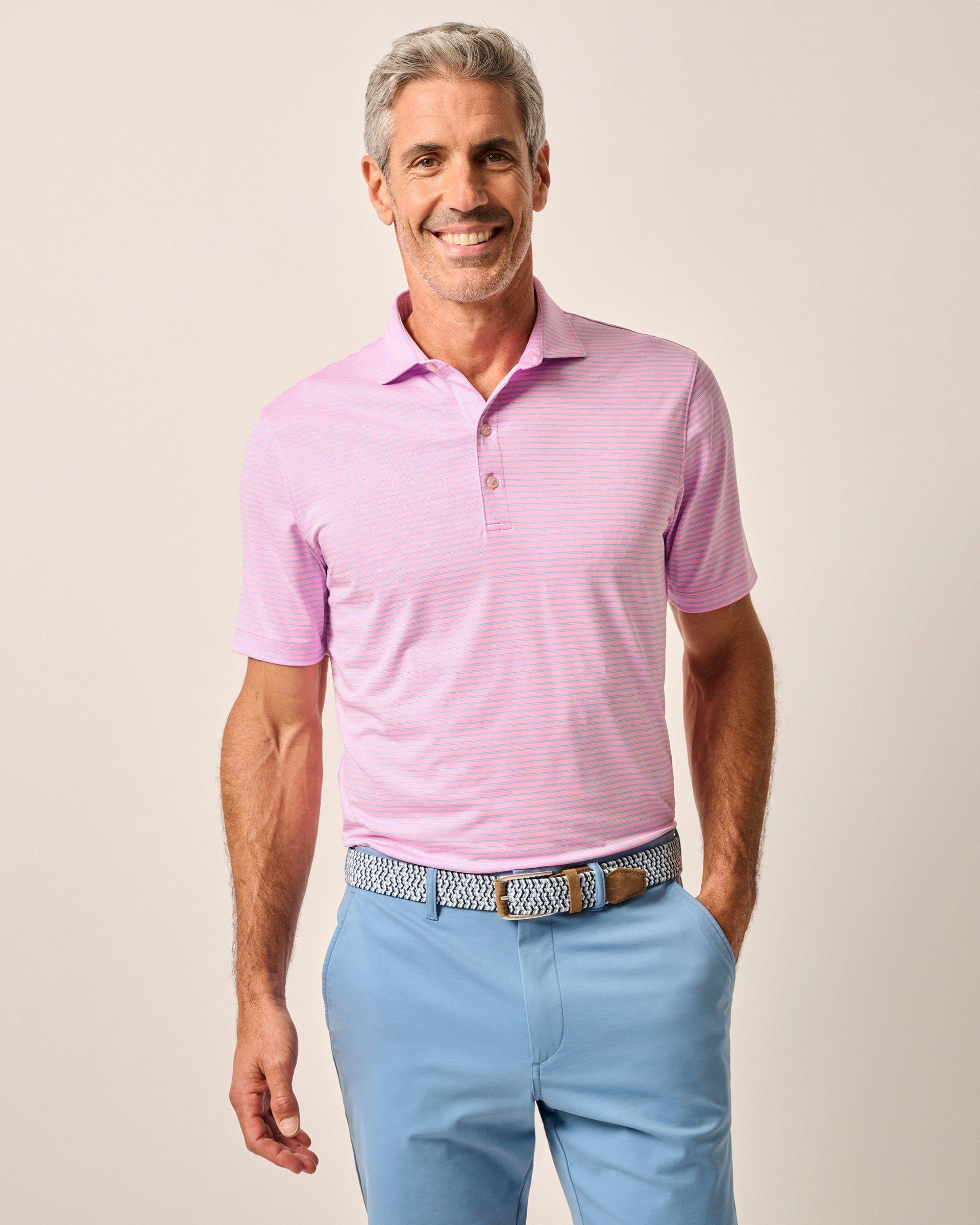 johnnie-O Performance Jersey Polo - Michael Stripe Product Image