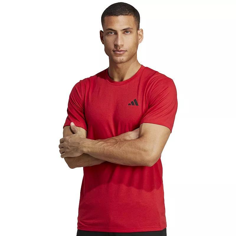 adidas Training Essentials Feel Ready Training Tee Black) Men's Clothing Product Image