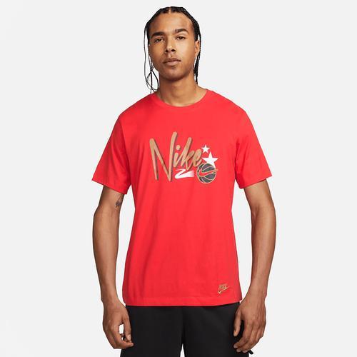 Nike Mens Hoops Short Sleeve T-Shirt - University Red/White/Blue Product Image