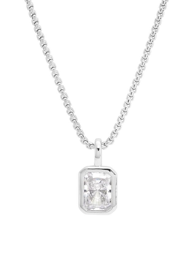 Womens Bubbly Sterling Silver & Cubic Zirconia Pendant Necklace Product Image