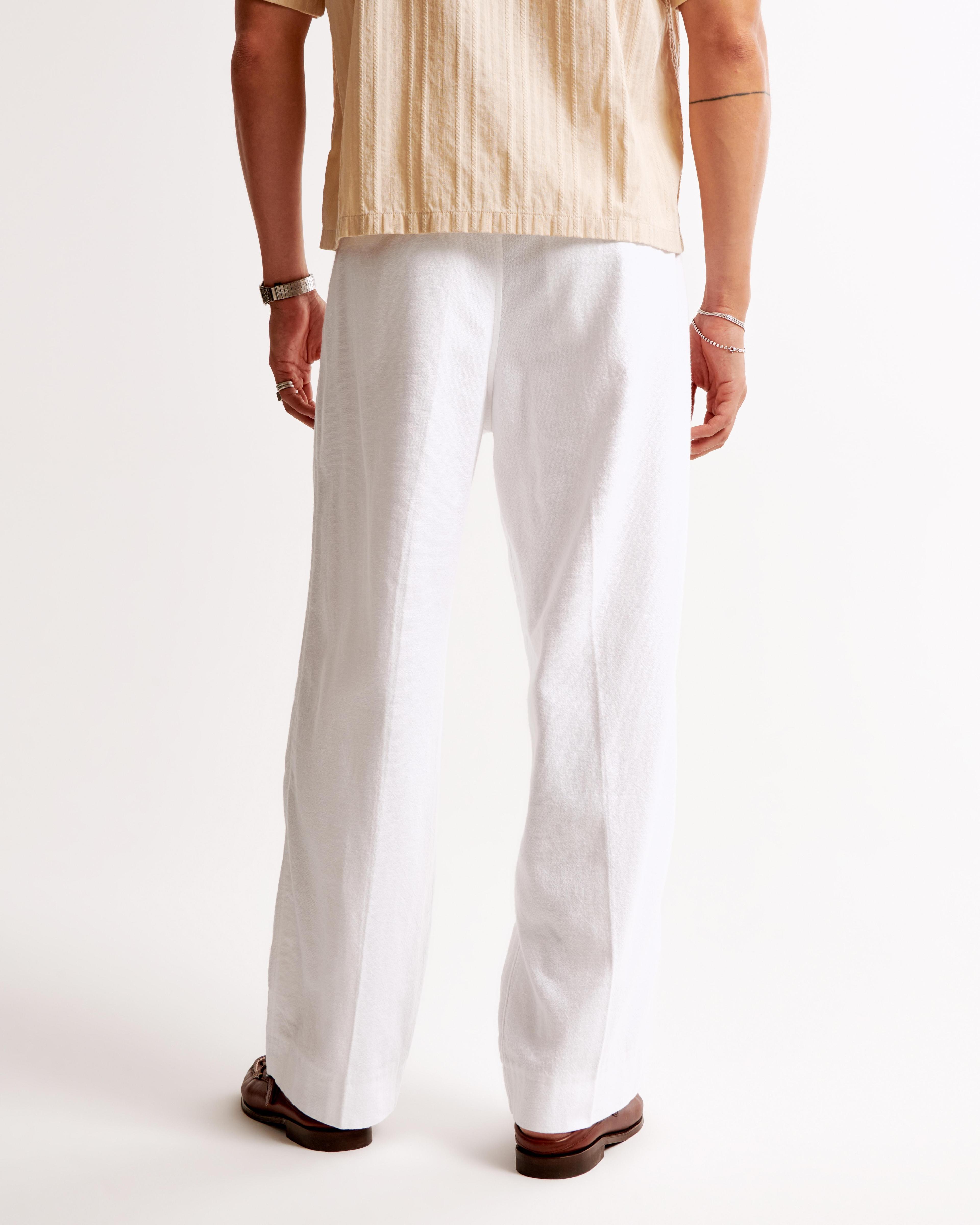 Baggy Linen-Blend Trouser Product Image