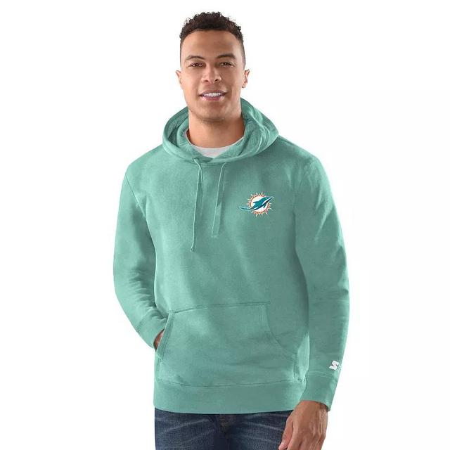 Mens Margaritaville Aqua Miami Dolphins Time Flies Garment Dyed Pullover Hoodie Turquoise A Product Image