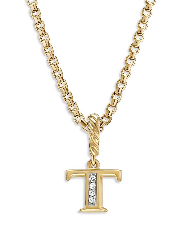 Womens Pav Initial Pendant in 18K Yellow Gold with Diamonds Product Image