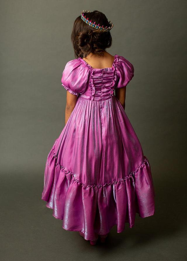 Mathilda Petticoat Dress in Fuchsia Iridescent Product Image