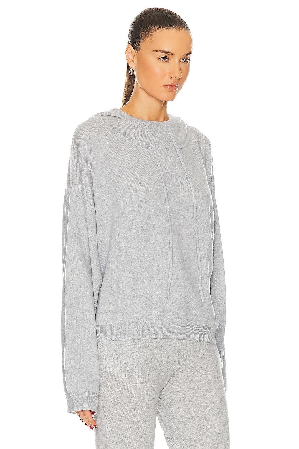 Loulou Studio Linosa Cashmere Hoodie in Grey Product Image