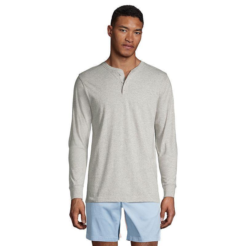 Lands End Mens Super-t Long Sleeve Henley T-Shirt Product Image