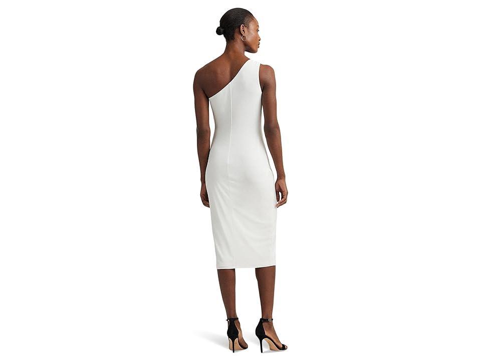 LAUREN Ralph Lauren Buckle-Trim One-Shoulder Cocktail Dress Women's Dress Product Image