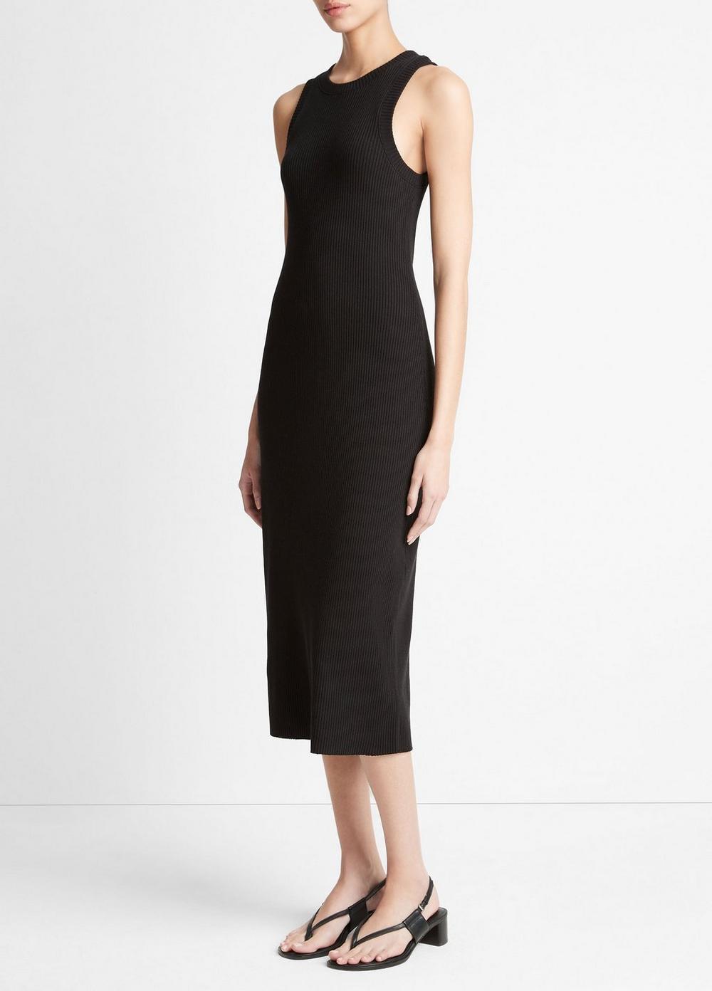 Ribbed High-Neck Tank Dress Product Image