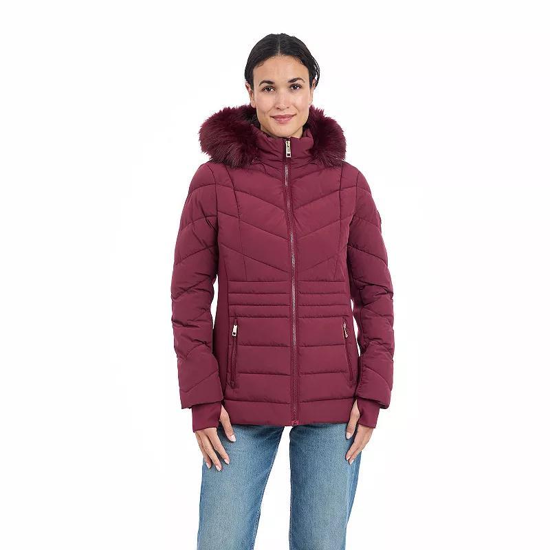 Womens London Fog Promo Fitted Puffer Jacket Product Image