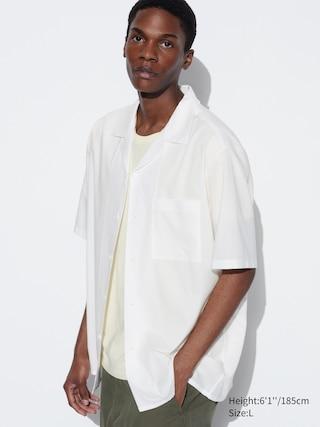 Open Collar Short-Sleeve Shirt White 2XL UNIQLO US Product Image