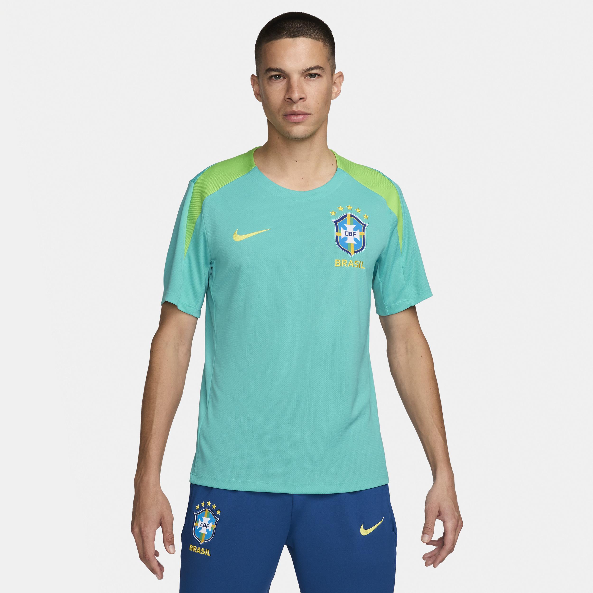 Brazil Strike Nike Men's Dri-FIT Soccer Short-Sleeve Knit Top Product Image