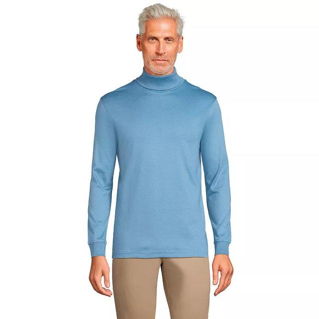 Big & Tall Lands End Super Soft Supima Turtleneck, Mens Radiant Blue Product Image