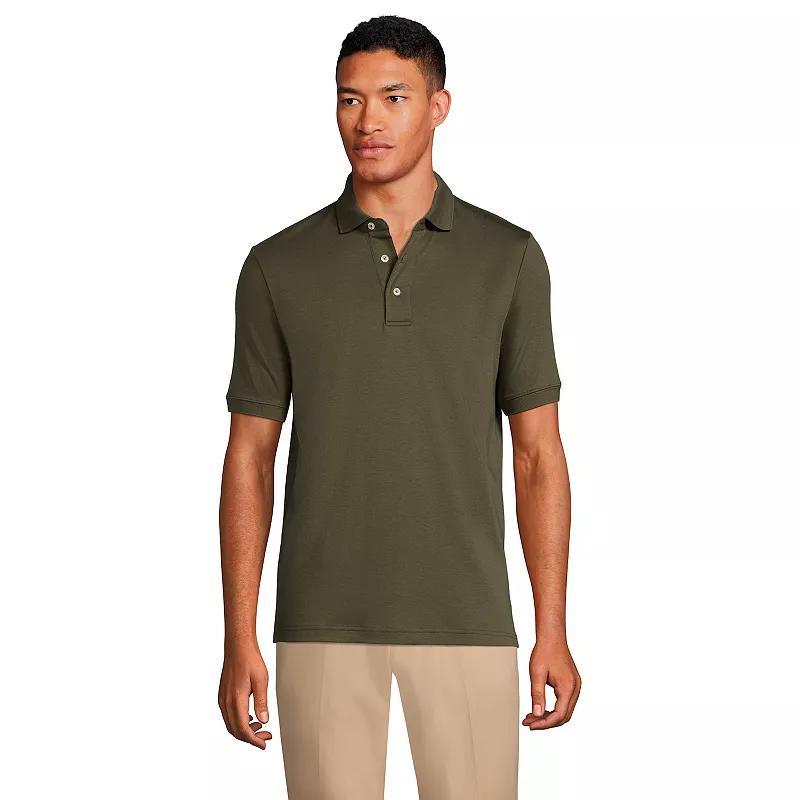 Mens Lands End Super Soft Supima Polo Rich Red Product Image