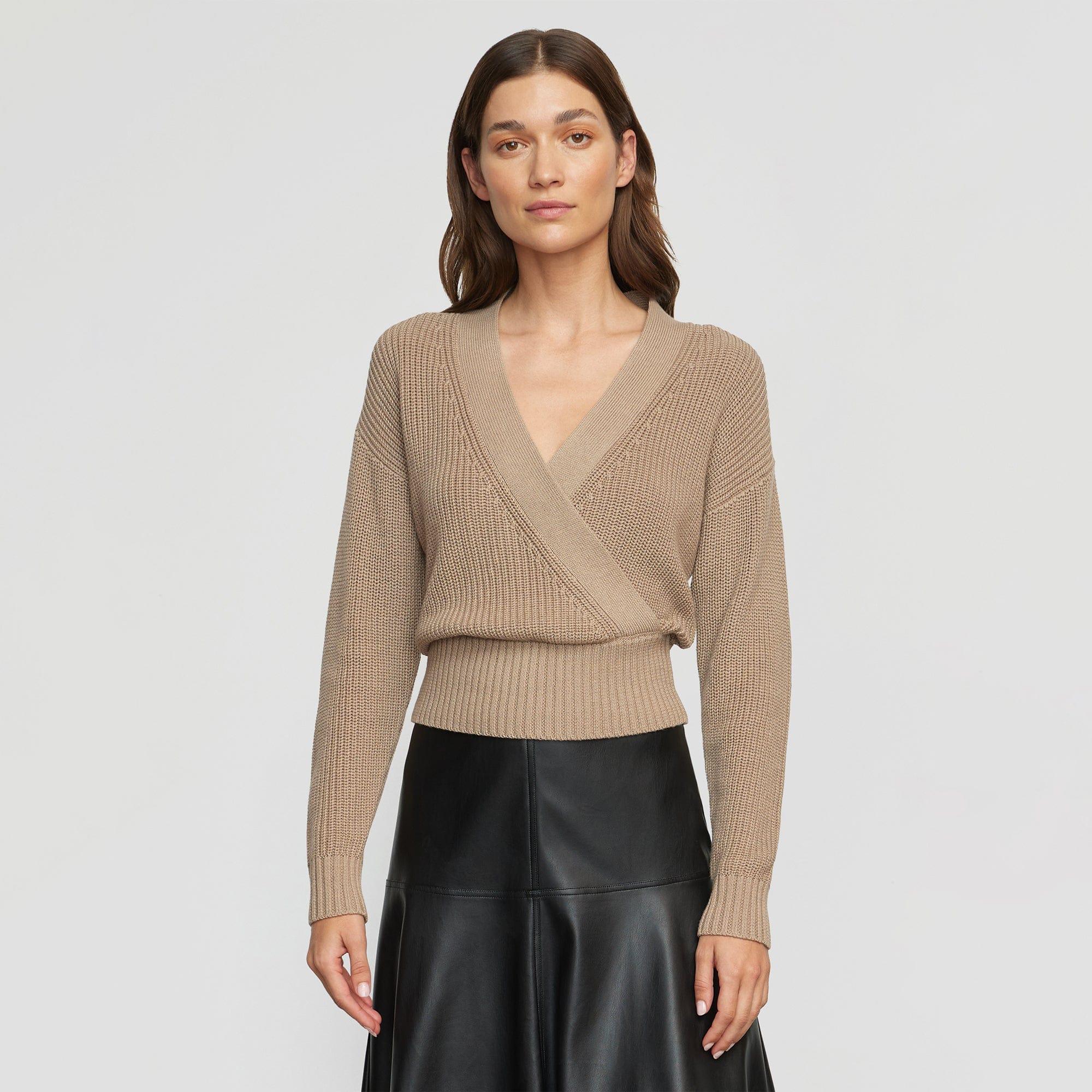 Maren Cropped V-Neck Sweater Product Image