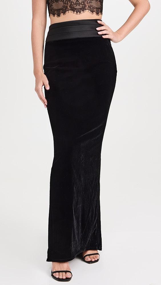 Retrofête Flora Velvet Skirt | Shopbop Product Image