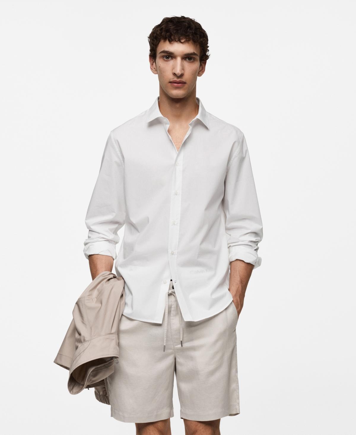 Mango Mens Cotton Long-Sleeved Shirt Product Image