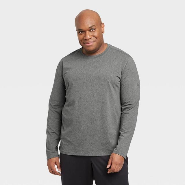 Mens Big Long Sleeve Performance T-Shirt - All in Motion Dark Gray 3XL Product Image