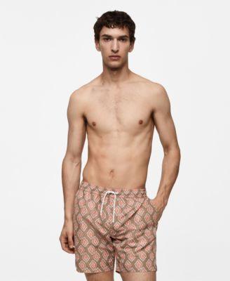 Mango Mens Geometric-Print Swimsuit Product Image