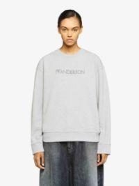 CLASSIC LOGO EMBROIDERY SWEATSHIRT in grey | JW Anderson US  Product Image