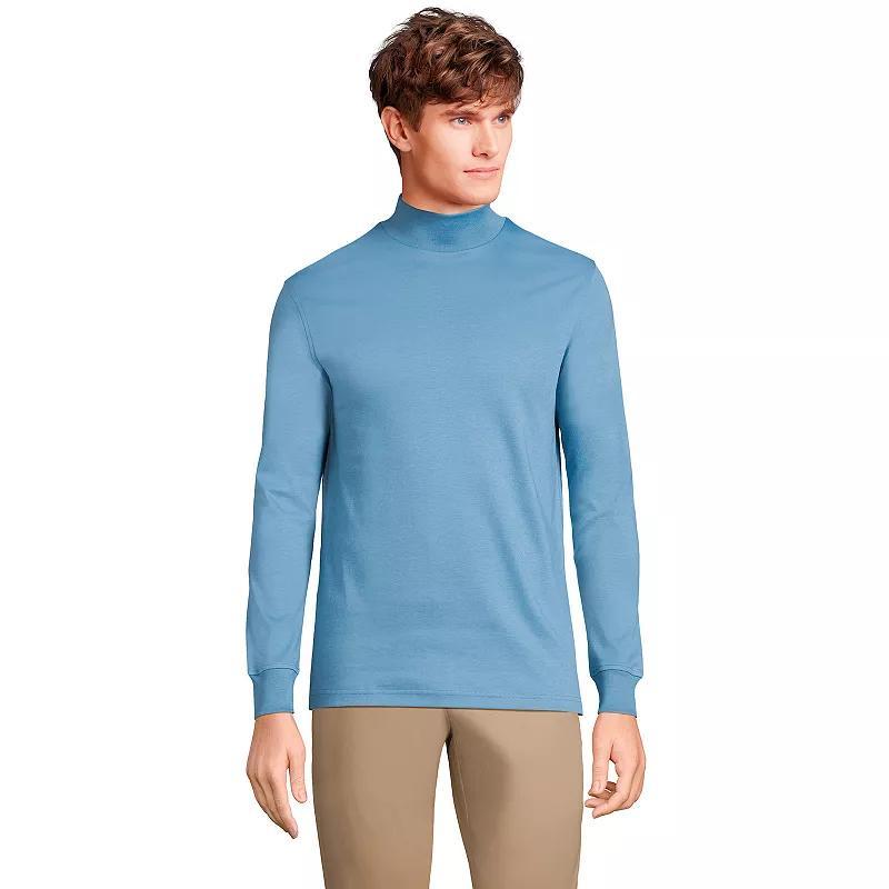 Lands End Mens Super Soft Supima Mock Turtleneck Product Image