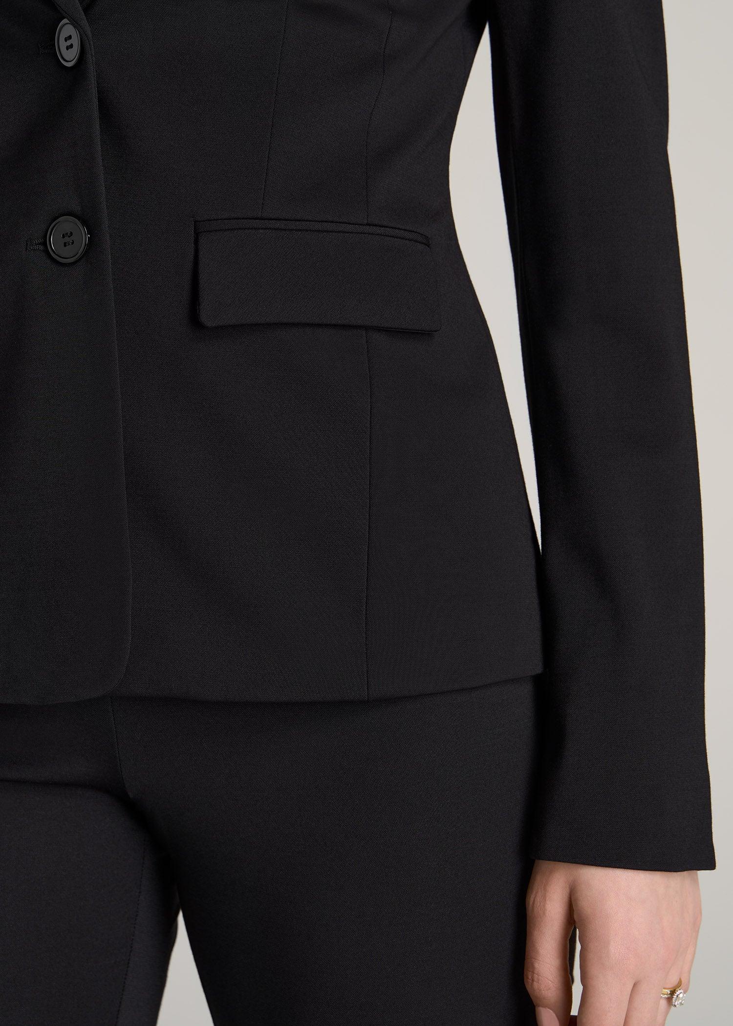 SLIM-FIT Two Button Blazer for Tall Women in Black Product Image