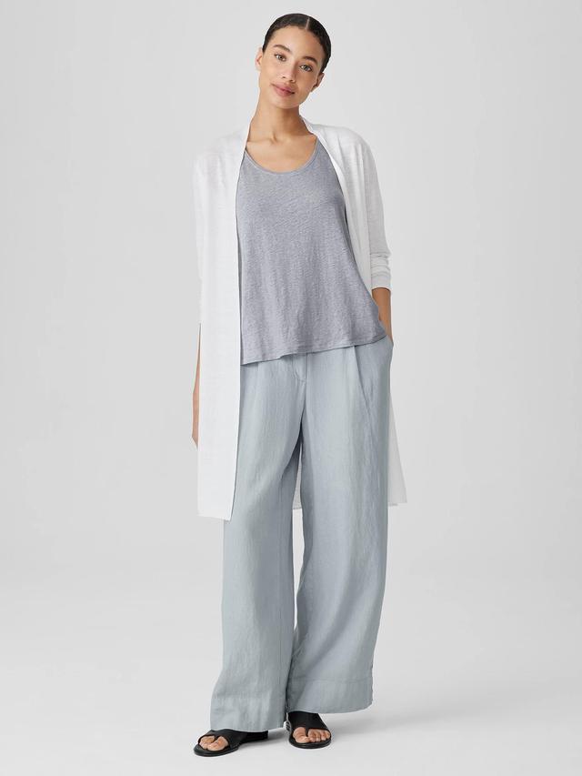 EILEEN FISHER Garment Dyed Organic Linen Trouser Pantfemale Product Image