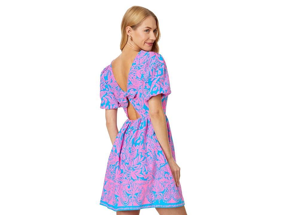 Lilly Pulitzer Suzie Short Sleeve Cotton Dress (Aura Leaf An Impression) Women's Dress Product Image