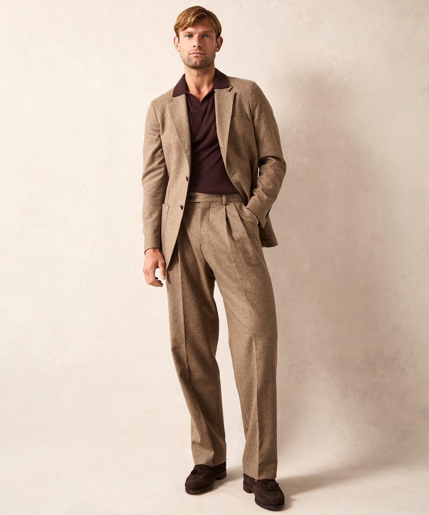 Italian Flannel Wythe Trouser in Chestnut Product Image