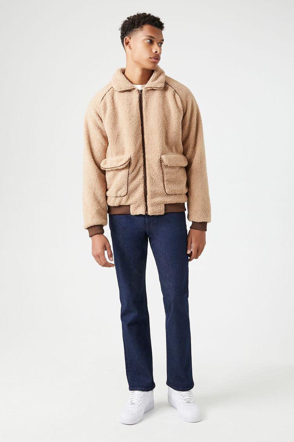 Faux Shearling Zip-Up Jacket | Forever 21 Product Image